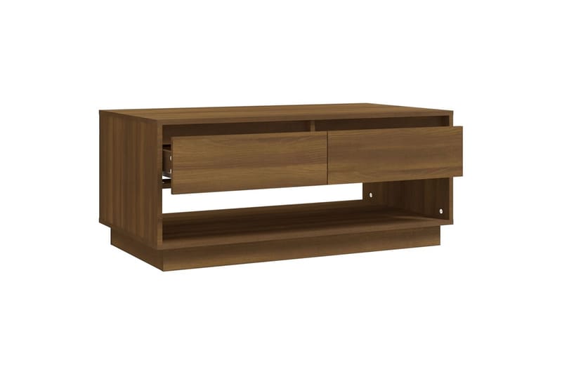 Salongbord brun eik 102,5x55x44 cm sponplate - Brun - Møbler - Bord - Sofabord