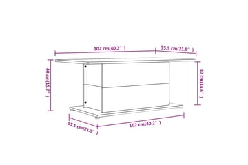 Salongbord brun eik 102x55,5x40 cm sponplate - Brun - Møbler - Bord - Sofabord