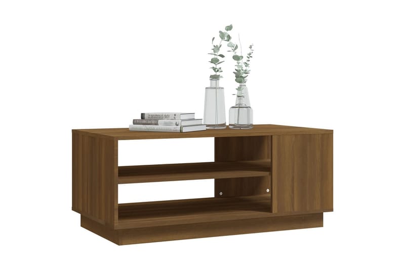 Salongbord brun eik 102x55x43 cm sponplate - Brun - Møbler - Bord - Sofabord