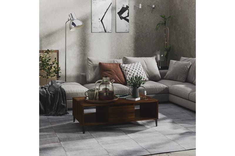 Salongbord brun eik 103,5x60x35 cm sponplate - Brun - Møbler - Bord - Sofabord