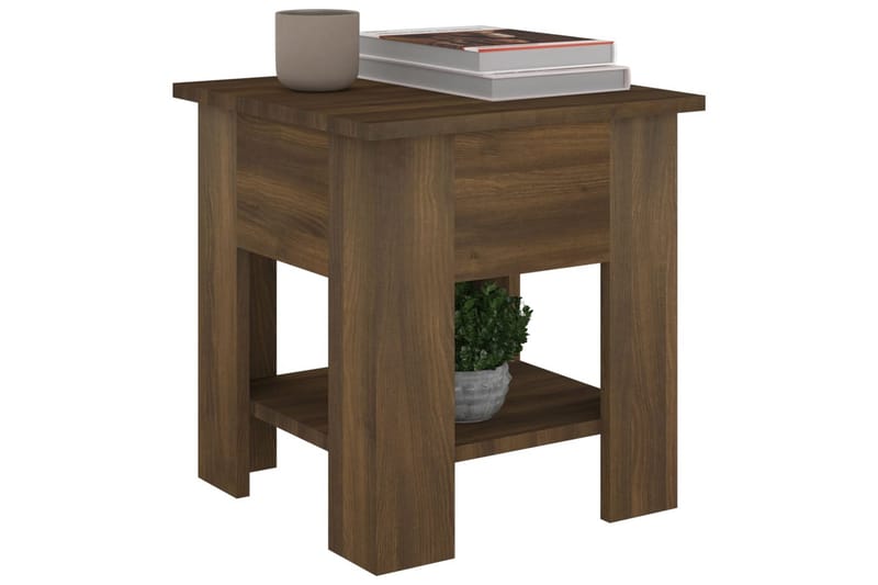 Salongbord brun eik 40x40x42 cm konstruert tre - Brun - Møbler - Bord - Sofabord