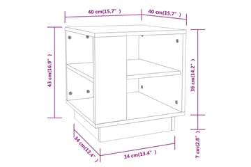 Salongbord brun eik 40x40x43 cm konstruert tre - Brun - Møbler - Bord - Sofabord