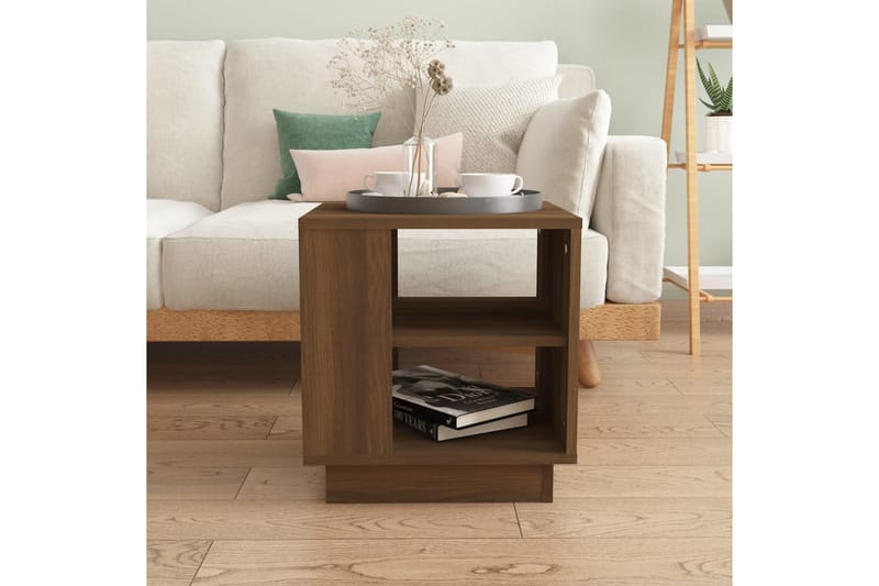Salongbord brun eik 40x40x43 cm konstruert tre - Brun - Møbler - Bord - Sofabord