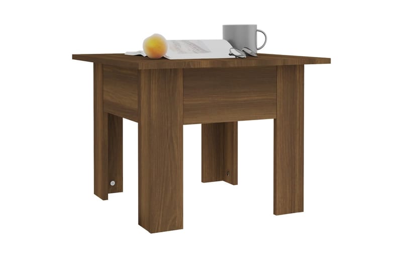 Salongbord brun eik 55x55x42 cm sponplate - Brun - Møbler - Bord - Sofabord