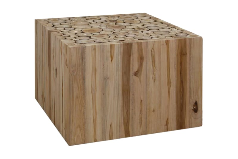Salongbord ekte teak 50x50x35 cm - Teak - Møbler - Bord - Sofabord