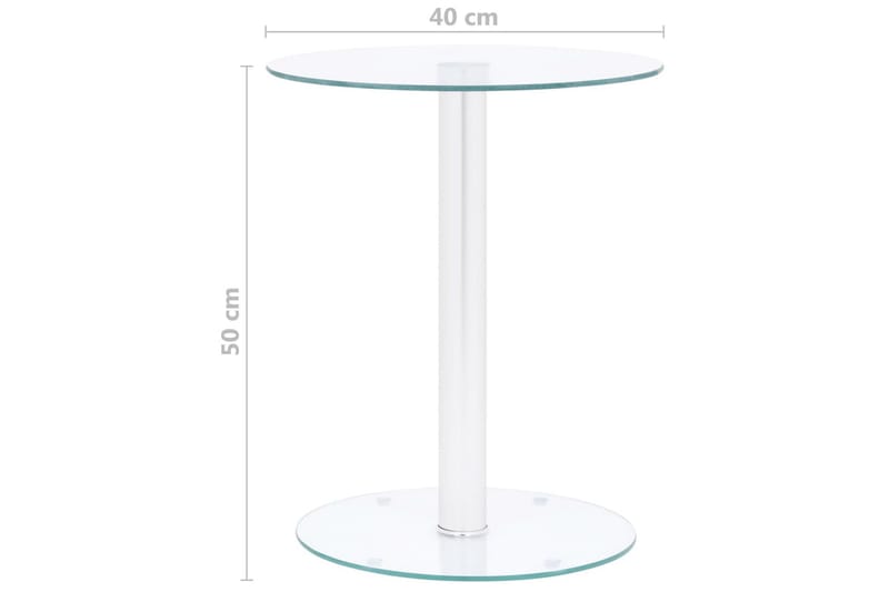 Salongbord gjennomsiktig 40 cm herdet glass - Gjennomsiktig - Møbler - Bord - Sofabord