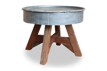 Salongbord gjenvunnet heltre 60x45 cm sølv - Resirkulert Tre - Møbler - Bord - Sofabord