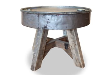 Salongbord gjenvunnet heltre 60x45 cm sølv - Resirkulert Tre - Møbler - Bord - Sofabord