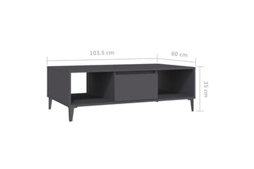 Salongbord grå 103,5x60x35 cm sponplate - Grå - Møbler - Bord - Sofabord