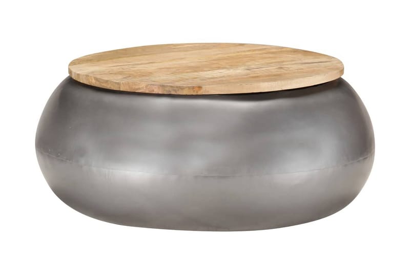 Salongbord grå 68x68x30 cm heltre mango - Grå - Sofabord