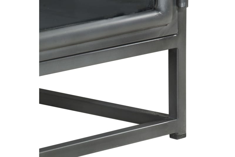 Salongbord grå 90x50x35 cm heltre akasie - Grå - Sofabord