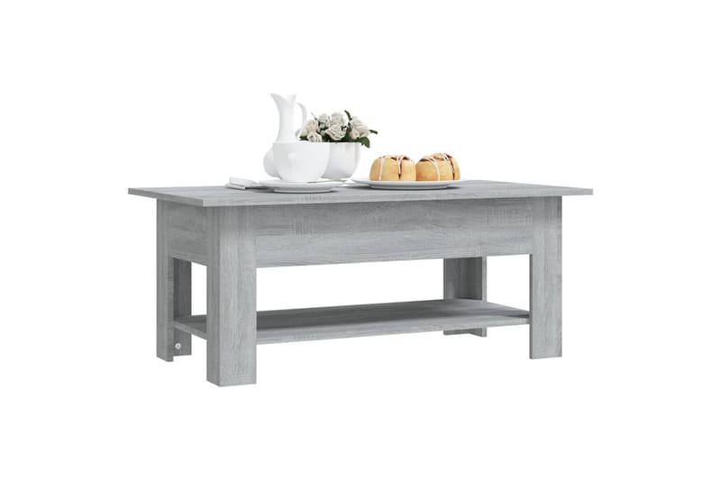 Salongbord grå sonoma eik 102x55x42 cm sponplate - Grå - Møbler - Bord - Sofabord