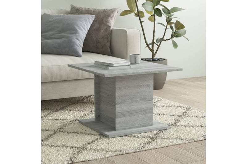 Salongbord grå sonoma eik 55,5x55,5x40 cm sponplate - Grå - Møbler - Bord - Sofabord