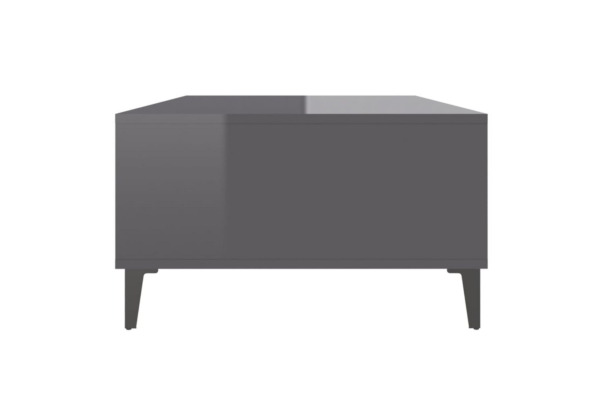 Salongbord høyglans grå 103,5x60x35 cm sponplate - Grå - Møbler - Bord - Sofabord