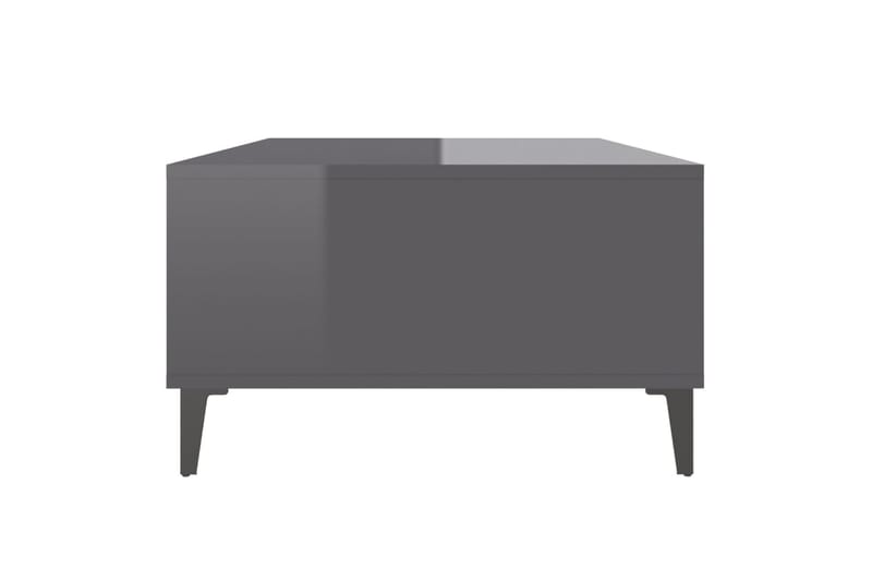 Salongbord høyglans grå 103,5x60x35 cm sponplate - Grå - Sofabord
