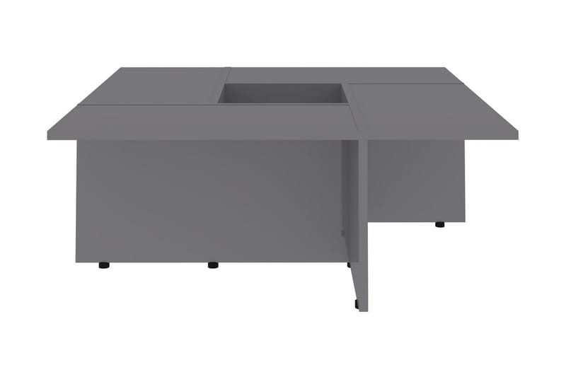 Salongbord høyglans grå 79,5x79,5x30 cm sponplate - Sofabord