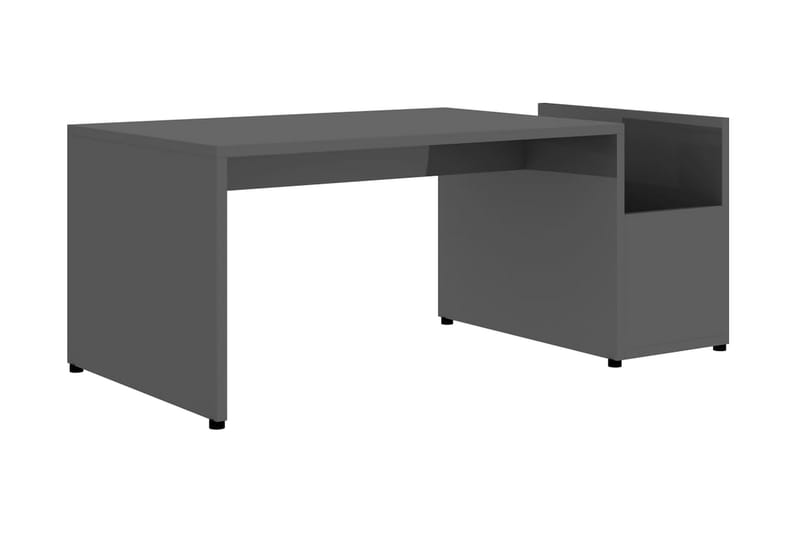 Salongbord høyglans grå 90x45x35 cm sponplate - Møbler - Bord - Sofabord