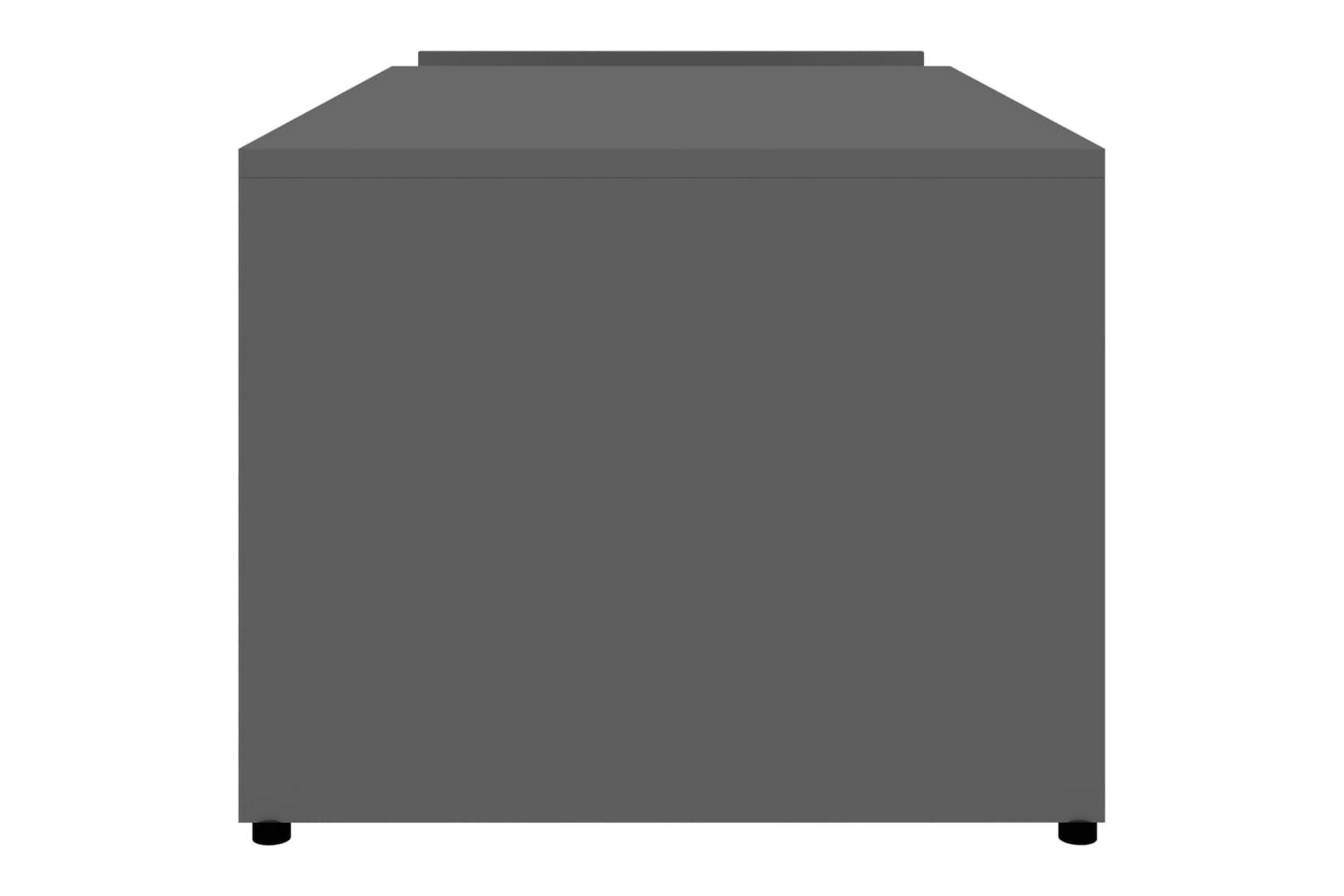 Salongbord høyglans grå 90x45x35 cm sponplate - Møbler - Bord - Sofabord