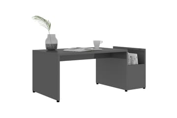 Salongbord høyglans grå 90x45x35 cm sponplate - Møbler - Bord - Sofabord