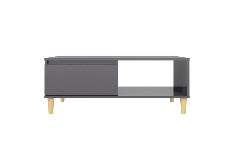 Salongbord høyglans grå 90x60x35 cm sponplate - Grå - Møbler - Bord - Sofabord