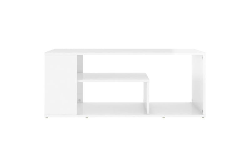 Salongbord høyglans hvit 100x50x40 cm sponplate - Hvit - Møbler - Bord - Sofabord