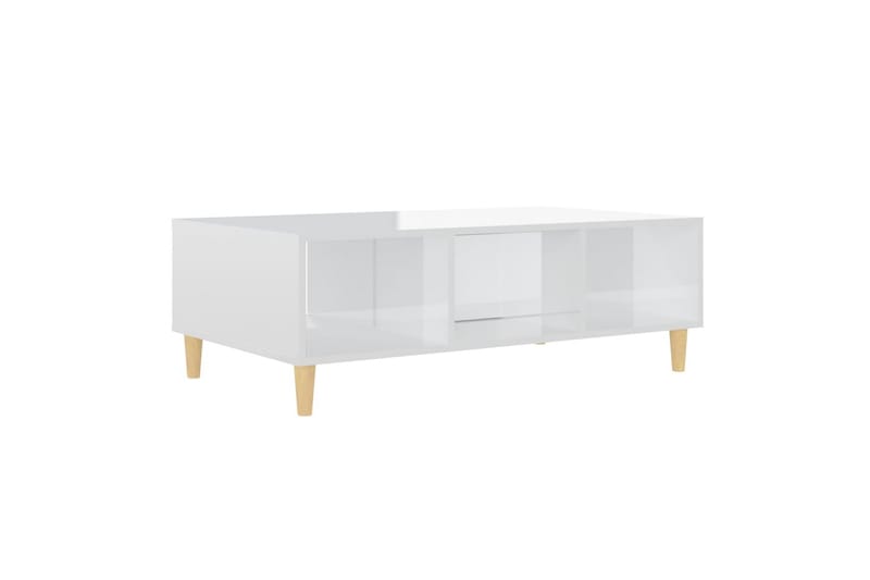 Salongbord høyglans hvit 103,5x60x35 cm sponplate - Hvit - Møbler - Bord - Sofabord