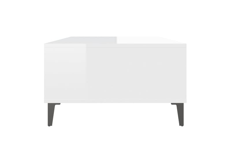 Salongbord høyglans hvit 103,5x60x35 cm sponplate - Hvit - Møbler - Bord - Sofabord