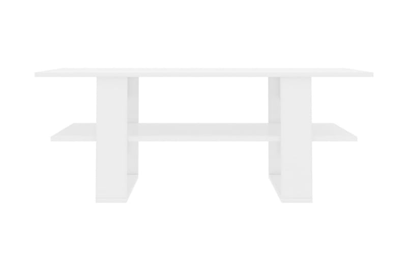 Salongbord høyglans hvit 110x55x42 cm sponplate - Hvit - Sofabord