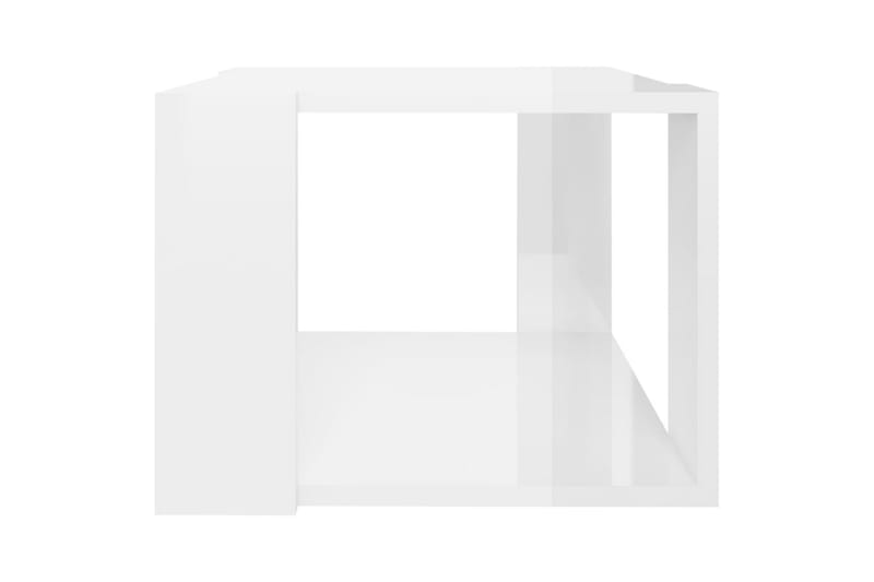 Salongbord høyglans hvit 40x40x30 cm sponplate - Hvit - Sofabord