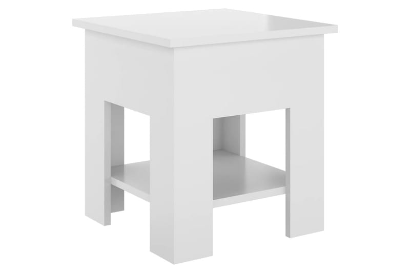 Salongbord høyglans hvit 40x40x42 cm konstruert tre - Hvit - Møbler - Bord - Sofabord