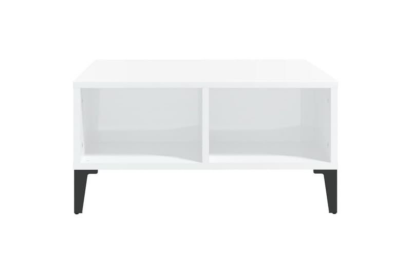 Salongbord høyglans hvit 60x60x30 cm sponplate - Hvit - Møbler - Bord - Sofabord