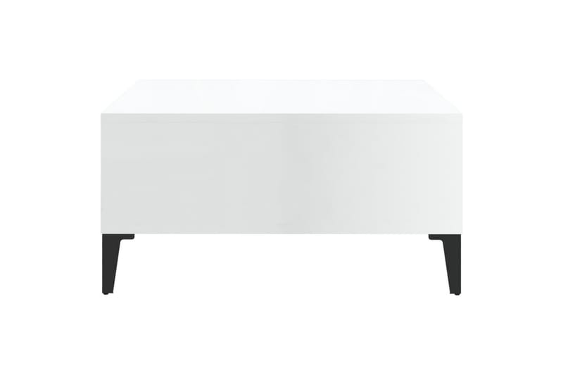 Salongbord høyglans hvit 60x60x30 cm sponplate - Hvit - Møbler - Bord - Sofabord