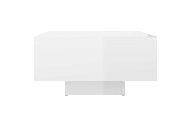 Salongbord høyglans hvit 60x60x31,5 cm sponplate - Hvit - Sofabord