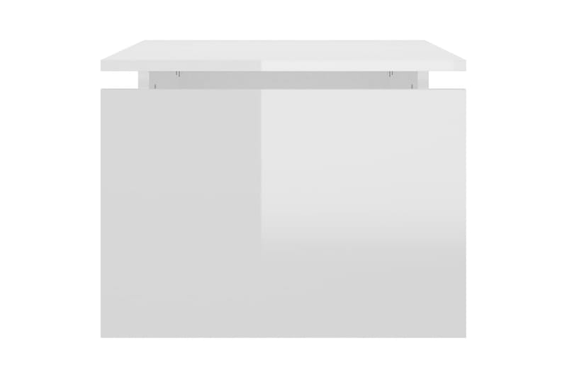 Salongbord høyglans hvit 68x50x38 cm sponplate - Hvit - Møbler - Bord - Sofabord