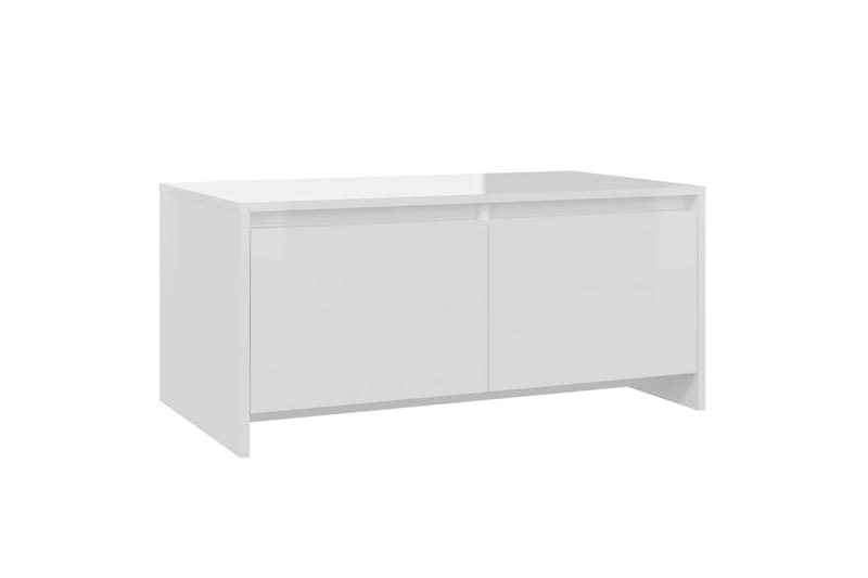 Salongbord høyglans hvit 90x50x41,5 cm sponplate - Hvit - Møbler - Bord - Sofabord