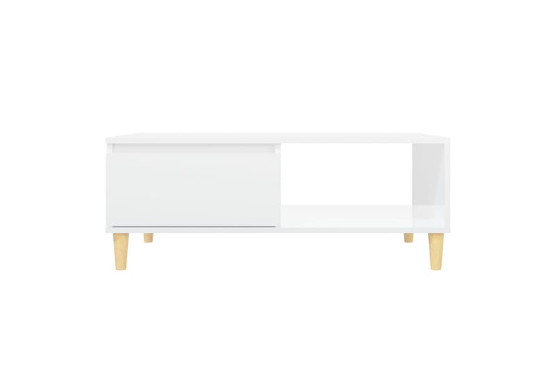 Salongbord høyglans hvit 90x60x35 cm sponplate - Hvit - Møbler - Bord - Sofabord