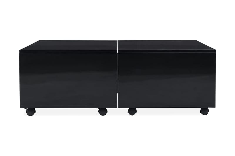 Salongbord høyglans svart 100x100x35 cm - Svart - Sofabord