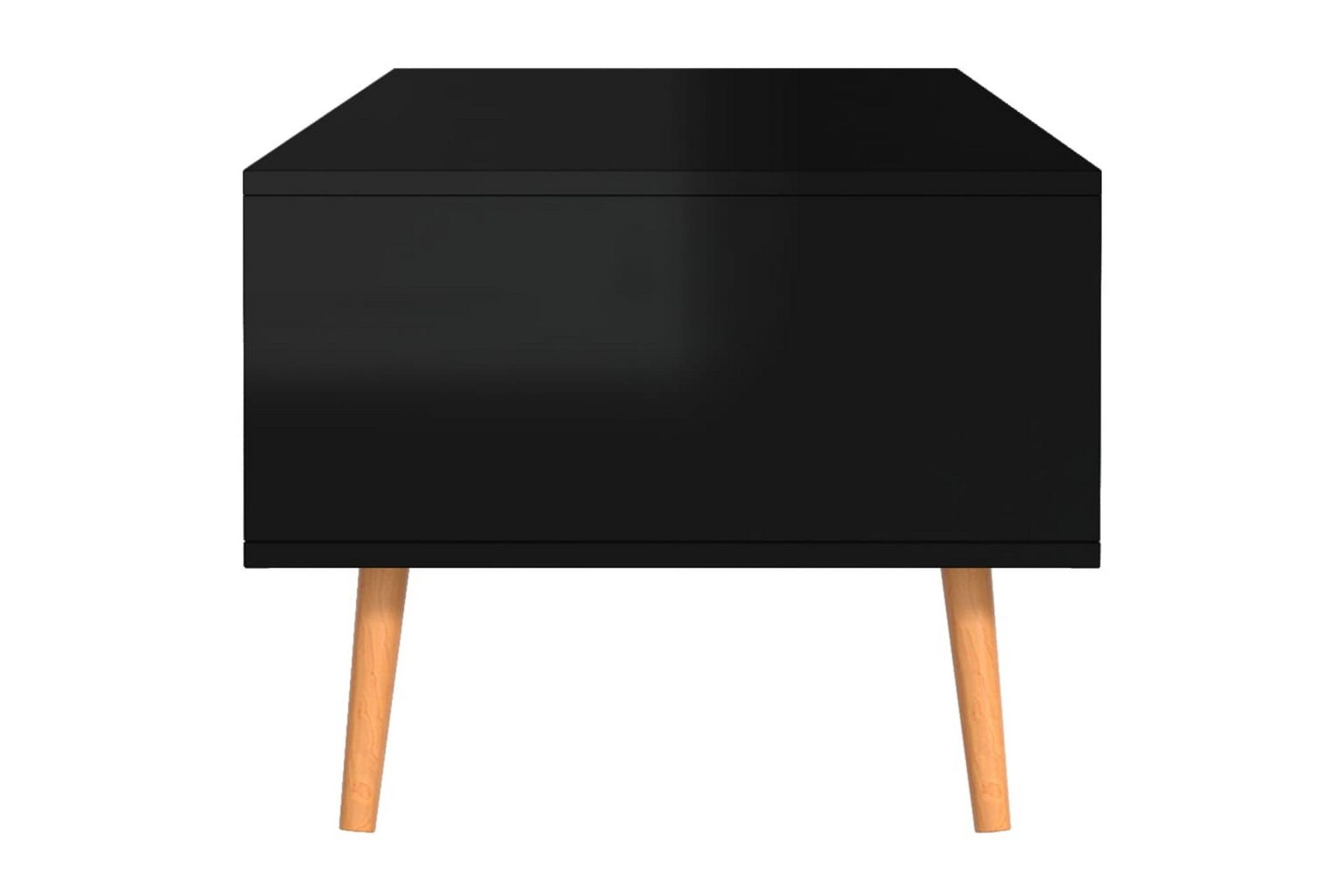 Salongbord høyglans svart 100x49,5x43 cm sponplate - Svart - Møbler - Bord - Sofabord