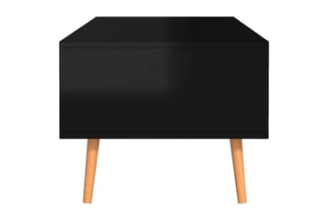 Salongbord høyglans svart 100x49,5x43 cm sponplate - Svart - Møbler - Bord - Sofabord
