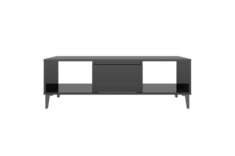 Salongbord høyglans svart 103,5x60x35 cm sponplate - Svart - Sofabord