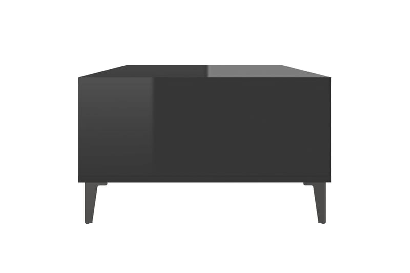 Salongbord høyglans svart 103,5x60x35 cm sponplate - Svart - Sofabord