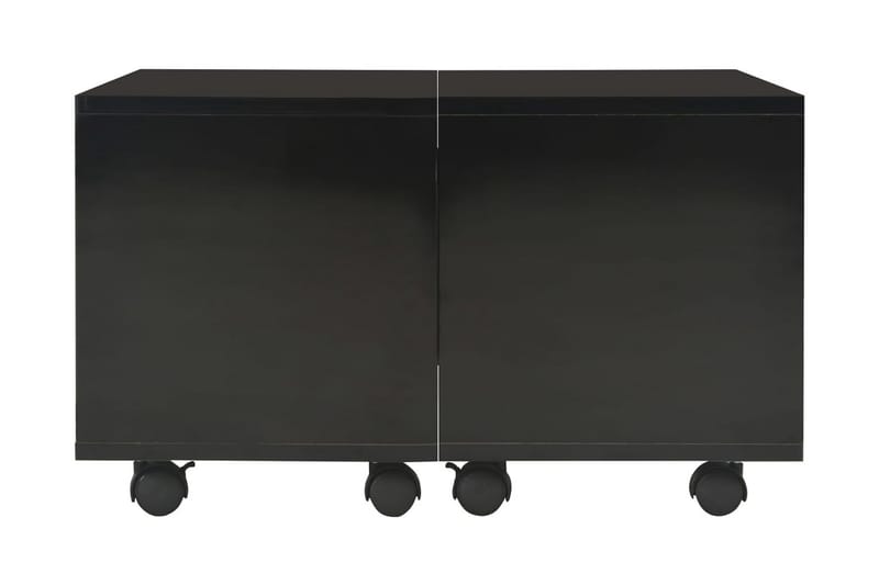 Salongbord høyglans svart 60x60x35 cm sponplate - Sofabord