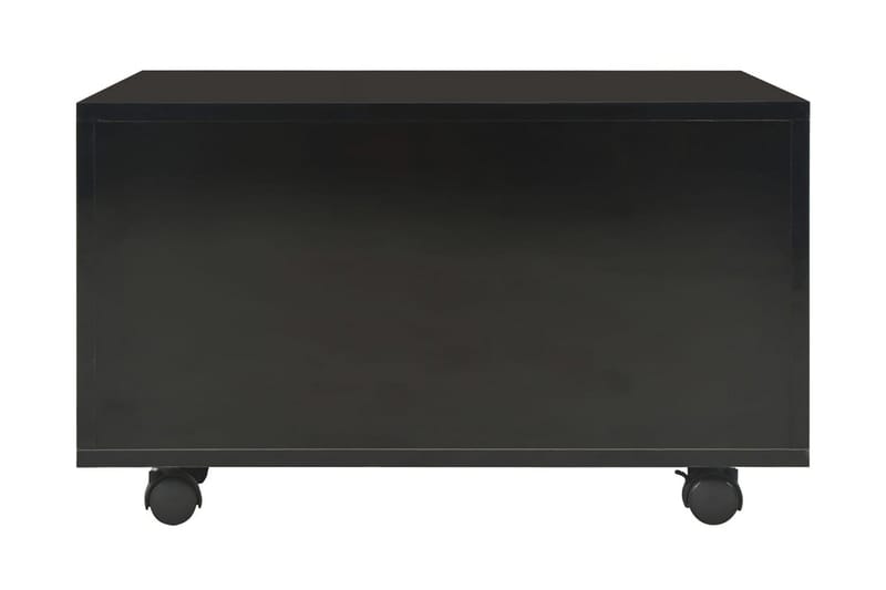 Salongbord høyglans svart 60x60x35 cm sponplate - Møbler - Bord - Sofabord