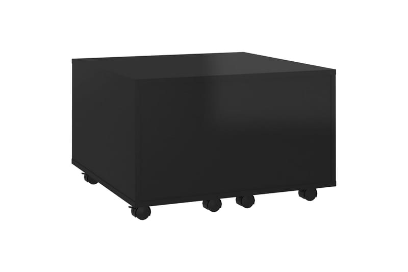 Salongbord høyglans svart 60x60x38 cm sponplate - Svart - Sofabord