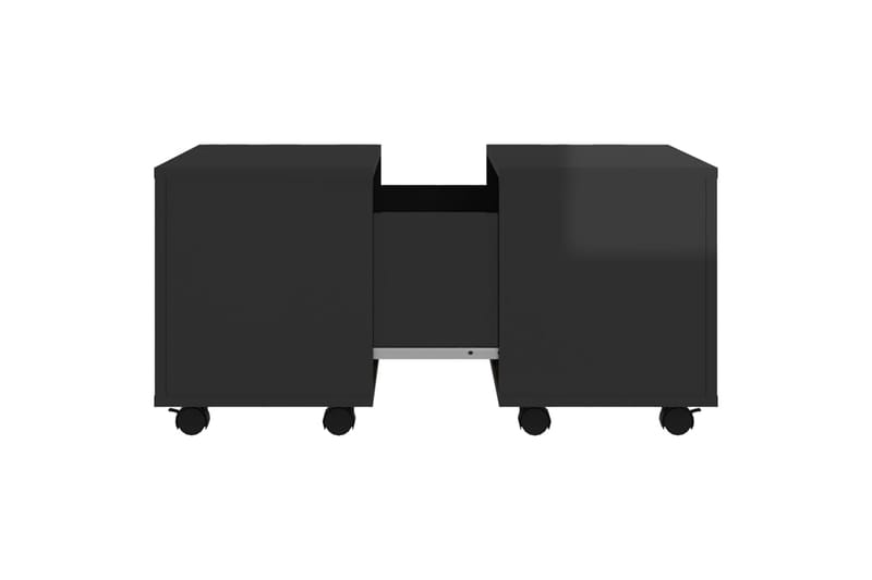 Salongbord høyglans svart 60x60x38 cm sponplate - Svart - Sofabord