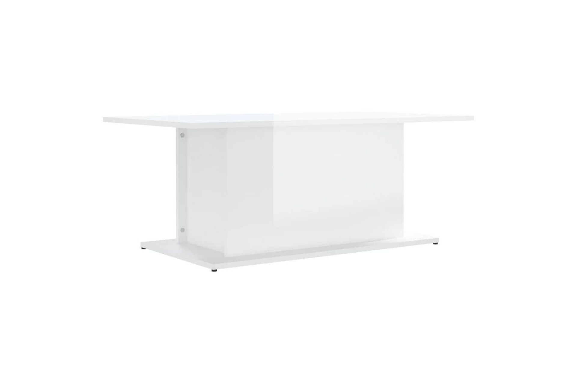 Salongbord høyglas hvit 102x55,5x40 cm sponplate - Hvit - Møbler - Bord - Sofabord