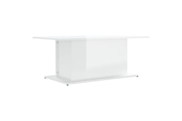 Salongbord høyglas hvit 102x55,5x40 cm sponplate - Hvit - Møbler - Bord - Sofabord
