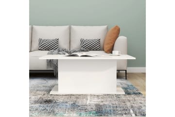 Salongbord høyglas hvit 102x55,5x40 cm sponplate - Hvit - Møbler - Bord - Sofabord