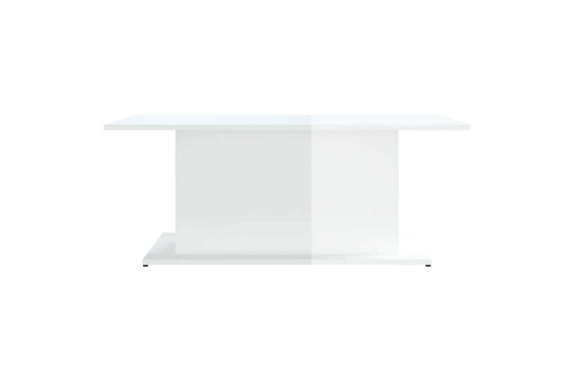 Salongbord høyglas hvit 102x55,5x40 cm sponplate - Hvit - Møbler - Bord - Sofabord