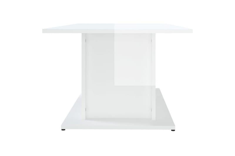 Salongbord høyglas hvit 102x55,5x40 cm sponplate - Hvit - Sofabord